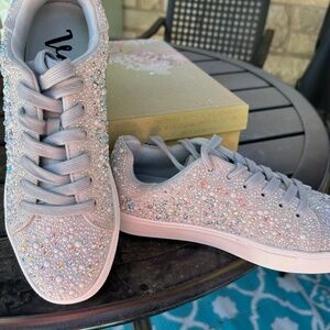 Bridal prom homecoming tennis shoes rhinestone